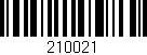 Código de barras (EAN, GTIN, SKU, ISBN): '210021'