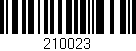 Código de barras (EAN, GTIN, SKU, ISBN): '210023'