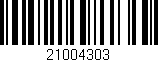 Código de barras (EAN, GTIN, SKU, ISBN): '21004303'