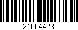 Código de barras (EAN, GTIN, SKU, ISBN): '21004423'