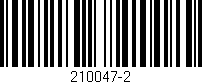 Código de barras (EAN, GTIN, SKU, ISBN): '210047-2'