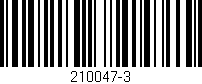 Código de barras (EAN, GTIN, SKU, ISBN): '210047-3'