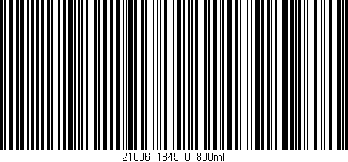 Código de barras (EAN, GTIN, SKU, ISBN): '21006_1845_0_800ml'