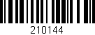 Código de barras (EAN, GTIN, SKU, ISBN): '210144'