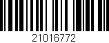 Código de barras (EAN, GTIN, SKU, ISBN): '21016772'