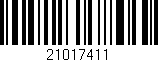 Código de barras (EAN, GTIN, SKU, ISBN): '21017411'