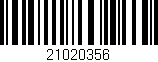 Código de barras (EAN, GTIN, SKU, ISBN): '21020356'