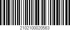 Código de barras (EAN, GTIN, SKU, ISBN): '2102100020563'