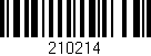 Código de barras (EAN, GTIN, SKU, ISBN): '210214'