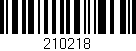 Código de barras (EAN, GTIN, SKU, ISBN): '210218'
