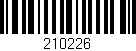 Código de barras (EAN, GTIN, SKU, ISBN): '210226'