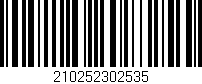 Código de barras (EAN, GTIN, SKU, ISBN): '210252302535'