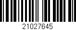 Código de barras (EAN, GTIN, SKU, ISBN): '21027645'
