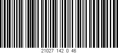 Código de barras (EAN, GTIN, SKU, ISBN): '21027_142_0_46'