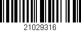 Código de barras (EAN, GTIN, SKU, ISBN): '21029316'
