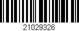 Código de barras (EAN, GTIN, SKU, ISBN): '21029326'