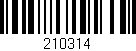 Código de barras (EAN, GTIN, SKU, ISBN): '210314'