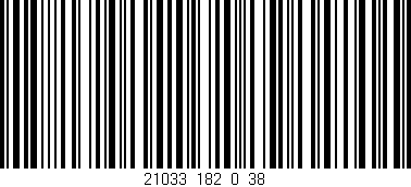 Código de barras (EAN, GTIN, SKU, ISBN): '21033_182_0_38'