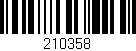 Código de barras (EAN, GTIN, SKU, ISBN): '210358'