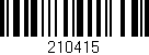 Código de barras (EAN, GTIN, SKU, ISBN): '210415'