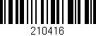 Código de barras (EAN, GTIN, SKU, ISBN): '210416'