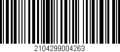 Código de barras (EAN, GTIN, SKU, ISBN): '2104299004263'