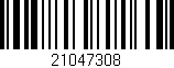 Código de barras (EAN, GTIN, SKU, ISBN): '21047308'