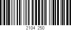 Código de barras (EAN, GTIN, SKU, ISBN): '2104/250'