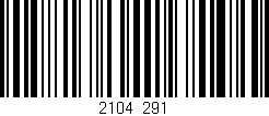 Código de barras (EAN, GTIN, SKU, ISBN): '2104/291'