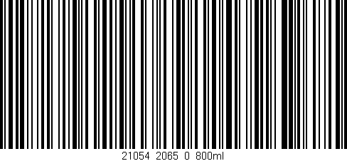Código de barras (EAN, GTIN, SKU, ISBN): '21054_2065_0_800ml'