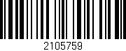 Código de barras (EAN, GTIN, SKU, ISBN): '2105759'