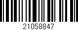 Código de barras (EAN, GTIN, SKU, ISBN): '21058847'