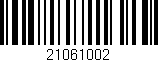 Código de barras (EAN, GTIN, SKU, ISBN): '21061002'