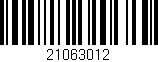 Código de barras (EAN, GTIN, SKU, ISBN): '21063012'