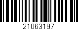 Código de barras (EAN, GTIN, SKU, ISBN): '21063197'