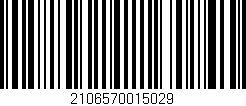Código de barras (EAN, GTIN, SKU, ISBN): '2106570015029'