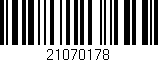 Código de barras (EAN, GTIN, SKU, ISBN): '21070178'