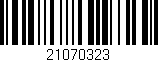 Código de barras (EAN, GTIN, SKU, ISBN): '21070323'