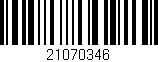Código de barras (EAN, GTIN, SKU, ISBN): '21070346'