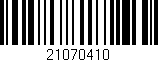 Código de barras (EAN, GTIN, SKU, ISBN): '21070410'