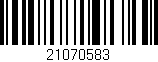 Código de barras (EAN, GTIN, SKU, ISBN): '21070583'