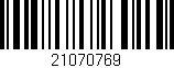 Código de barras (EAN, GTIN, SKU, ISBN): '21070769'