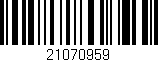 Código de barras (EAN, GTIN, SKU, ISBN): '21070959'