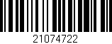 Código de barras (EAN, GTIN, SKU, ISBN): '21074722'