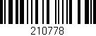 Código de barras (EAN, GTIN, SKU, ISBN): '210778'