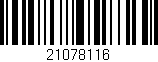 Código de barras (EAN, GTIN, SKU, ISBN): '21078116'