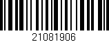Código de barras (EAN, GTIN, SKU, ISBN): '21081906'