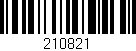 Código de barras (EAN, GTIN, SKU, ISBN): '210821'
