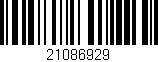 Código de barras (EAN, GTIN, SKU, ISBN): '21086929'