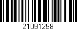 Código de barras (EAN, GTIN, SKU, ISBN): '21091298'